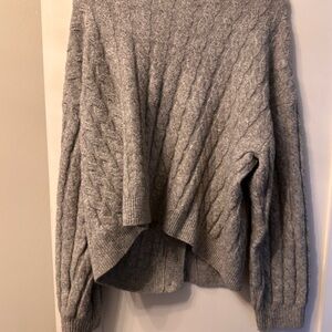 H&M Cozy Gray Cable Knit Sweater